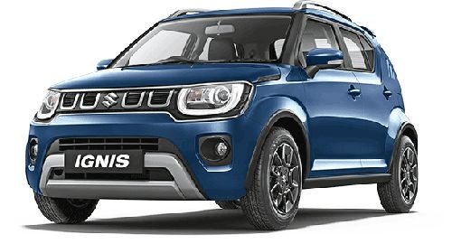 Maruti Suzuki Ignis (manual) blue car for rent in goa